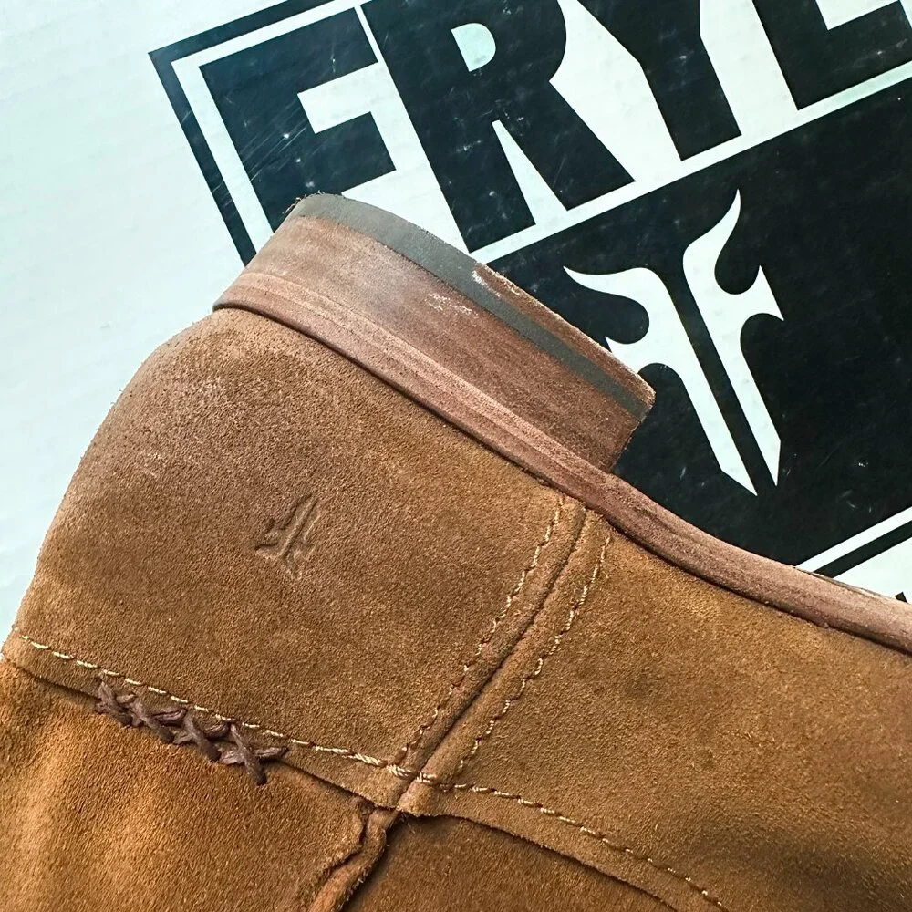 FRYE Cara Suede Short Boots - Distressed in brown Size 8.5 Barely Worn - Picture 11 of 14